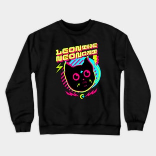 Leon the Neon Cat - Cat Lovers - Cute Cat Crewneck Sweatshirt